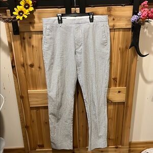 J. Crew Men's Classic Blue and White Pinstripe Pants